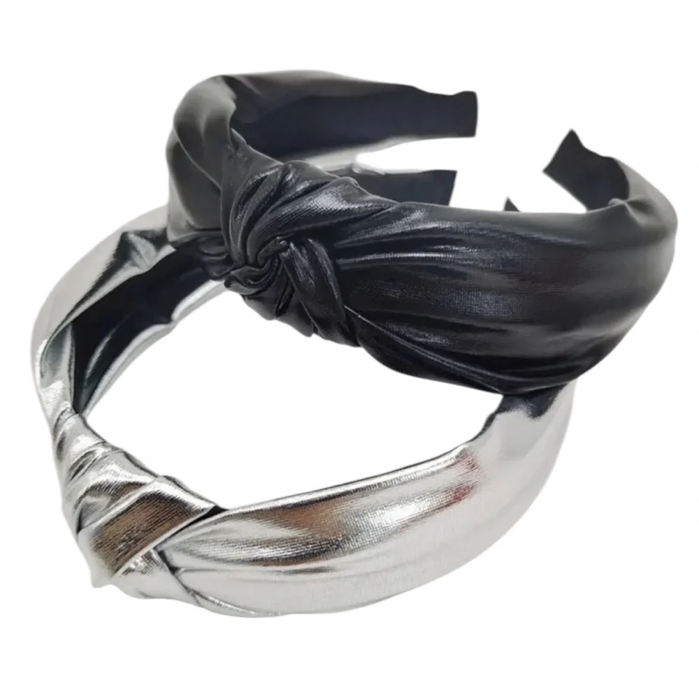 Metallic Faux Leather Headbands